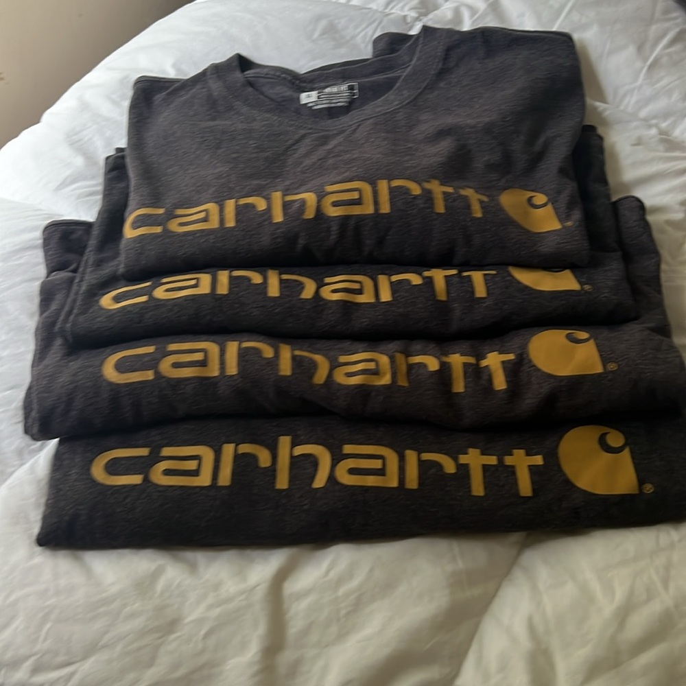 Carhartt Tee Shirts Charcoal GrayMens Size XL /Loose Fit/NWOT/ Lot  of 4 shirts
